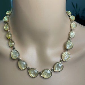 JNY Gold and Stone Necklace, bracelet, and earrings set